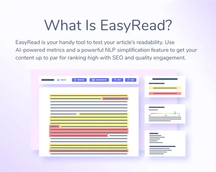Description of EasyRead with example graphic.